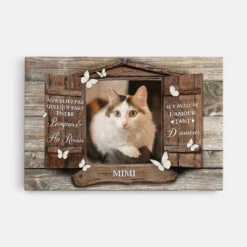 Entre Bonjour Et Au Revoir Chat - Cadeau Personnalisé | Toile Pour Amoureux Des Chats