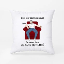 Coussin Je Suis Retraité Personnalisé
