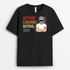 Homme Cool Légende Depuis - Cadeau Personnalisé | T-shirt Pour Papa Papi