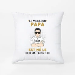 Coussin Le Meilleur Papa Est Né Personnalisé