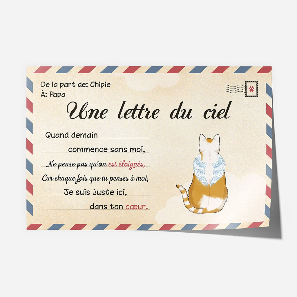 Une Lettre Du Ciel Chat - Cadeau Personnalisé | Poster Pour Amoureux Des Chats 1 Une Lettre Du Ciel Chat - Cadeau Personnalisé | Poster Pour Amoureux Des Chats