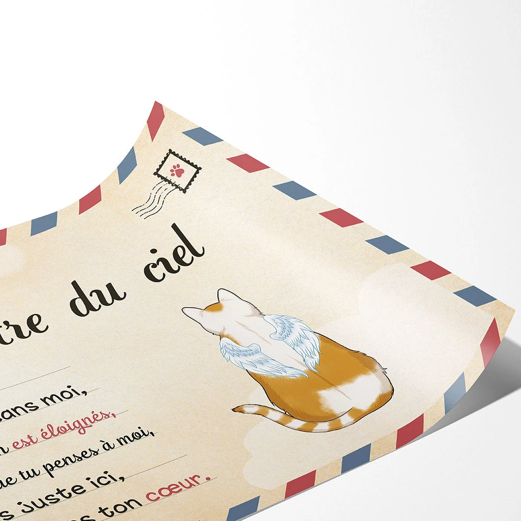 Une Lettre Du Ciel Chat - Cadeau Personnalisé | Poster Pour Amoureux Des Chats 2 Une Lettre Du Ciel Chat - Cadeau Personnalisé | Poster Pour Amoureux Des Chats – Image 2