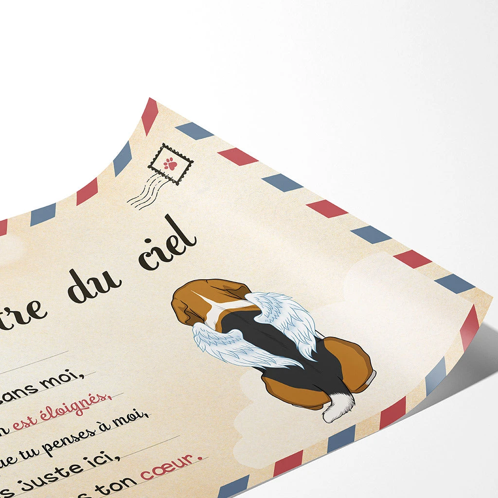 Une Lettre Du Ciel Chien - Cadeau Personnalisé | Poster Pour Amoureux Des Chiens 2 Une Lettre Du Ciel Chien - Cadeau Personnalisé | Poster Pour Amoureux Des Chiens – Image 2