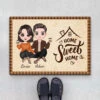Paillasson Home Sweet Home Automne Personnalisé -Vivelamode Soldes Magasin 1212DFR1 Cadeau Personnalise Paillasson Sweet Home Couple Amoureux