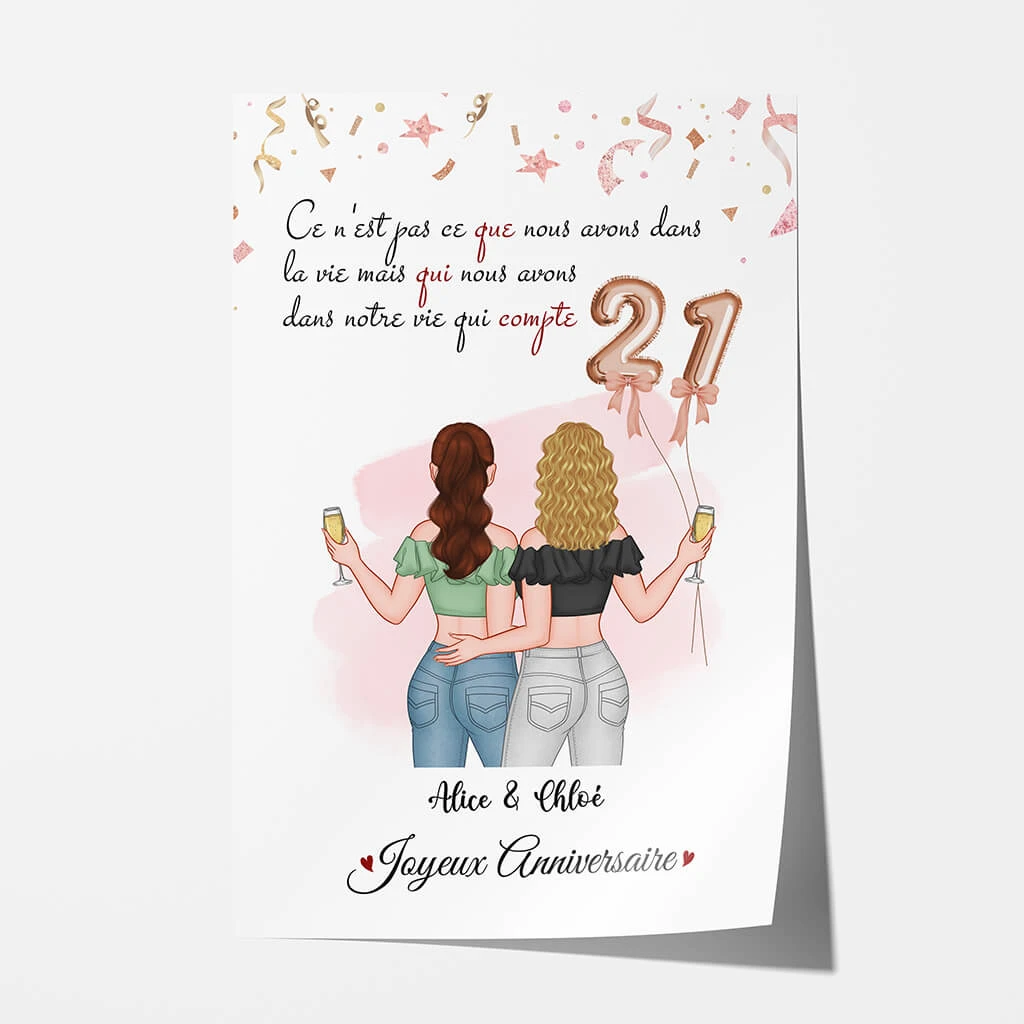 Poster Personnalisé Anniversaire Femme Avec Texte 1 Poster Personnalisé Anniversaire Femme Avec Texte