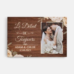 Le Début De Toujours - Cadeau Personnalisé | Toile Pour Couple