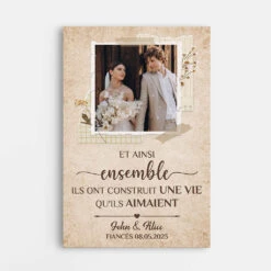 Et Ainsi Ensemble Avec Photo - Toile Mariage Personnalisée