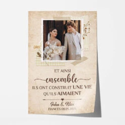 Et Ainsi Ensemble Avec Photo - Poster Mariage Personnalisé