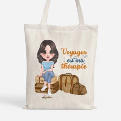 Voyager Est Ma Thérapie - Cadeau Personnalisé | Tote Bag Pour Femme