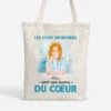 Les Soins Infirmiers Sont Une Œuvre Du Cœur - Cadeau Personnalisé | Tote Bag Pour Infirmière/Infirmier