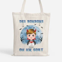 Des Bonbons Ou Un Sort - Tote Bag Pour Halloween Personnalisé