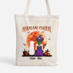Maman Chien Halloween- Cadeau Personnalisé | Tote Bag Pour Amoureux Des Animaux