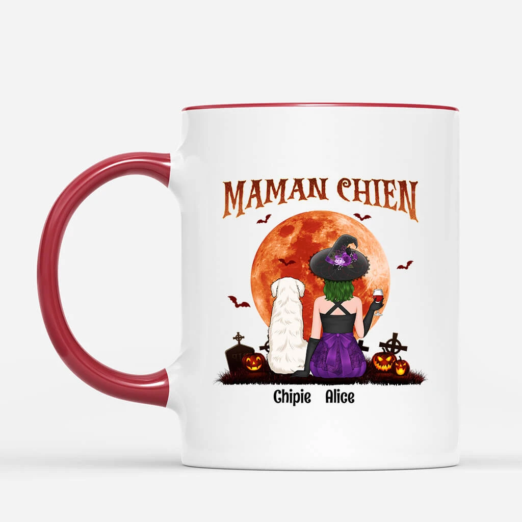Maman Chien Halloween- Cadeau Personnalisé | Mug Pour Amoureux Des Animaux 2 Maman Chien Halloween- Cadeau Personnalisé | Mug Pour Amoureux Des Animaux – Image 2