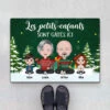 Les Petits-Enfants Sont Gâtés Ici Motif Royal - Cadeau Personnalisé | Paillasson Pour Grands-Parents
