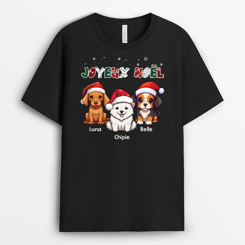 Merry Woofmas A Noel - Cadeau Personnalisé | T-shirt Pour Noël 2 Merry Woofmas A Noel - Cadeau Personnalisé | T-shirt Pour Noël – Image 2