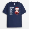 Légende Mari Papa Papy Bleu Marine Lettre En Blanc-Cadeau Personnalisé-T-shirt Pour Hommes -Vivelamode Soldes Magasin 1495AFR1 t shirt legende mari papa papy bleu marine lettre en blanc personnalise