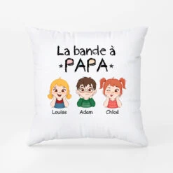 Coussin La Bande À Papa Avec Ses Enfants Personnalisé