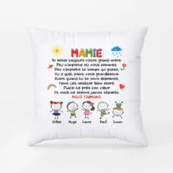 Cadeau Pour Grand-mère Doodle - Cadeau Personnalisé | Coussin Pour Femme