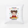 Attention La Maternelle J'arrive - Cadeau Personnalisé | Coussin Pour Famille -Vivelamode Soldes Magasin 1659PFR1 coussin attention la maternelle jarrive personnalise