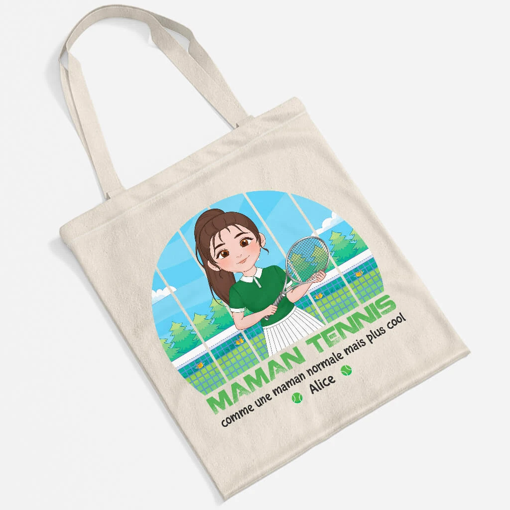 Maman Tennis - Cadeau Personnalisé | Tote Bag Pour Femme 2 Maman Tennis - Cadeau Personnalisé | Tote Bag Pour Femme – Image 2