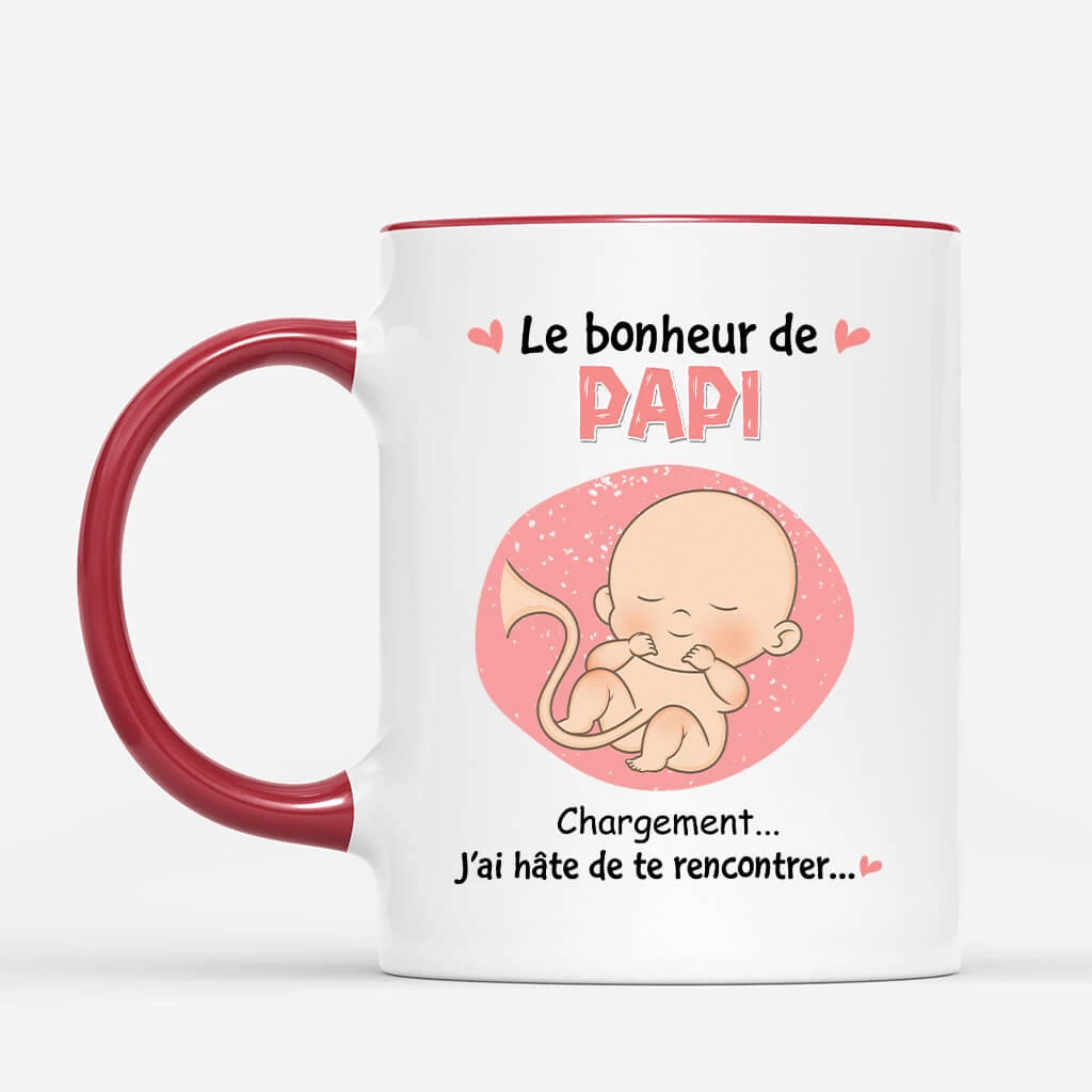 Mug Le Bonheur De Papa Design Bébé Personnalisé 2 Mug Le Bonheur De Papa Design Bébé Personnalisé – Image 2