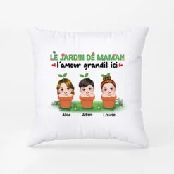 Le Jardin De Maman L'Amour Grandit Ici - Cadeau Personnalisé | Coussin Pour Femme
