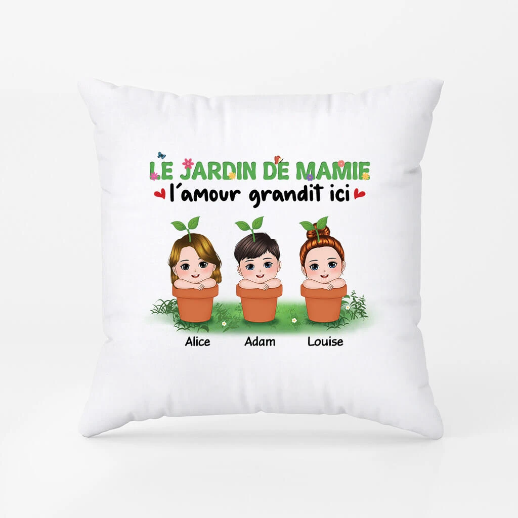 Le Jardin De Maman L'Amour Grandit Ici - Cadeau Personnalisé | Coussin Pour Femme 2 Le Jardin De Maman L'Amour Grandit Ici - Cadeau Personnalisé | Coussin Pour Femme – Image 2