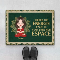 Vérifiez Votre Niveau D'Énergie Avant De Venir Dans Mon Espace - Cadeau Personnalisé | Paillasson Pour Maison