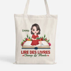 Lire Des Livres Change Le Monde - Cadeau Personnalisé | Tote Bag Pour Femme