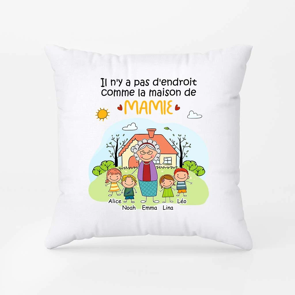 Il N'y A Pas D'Endroit Comme La Maison De Mamie/Papy/Maman/Papa - Cadeau Personnalisé | Coussin Pour Tous 1 Il N'y A Pas D'Endroit Comme La Maison De Mamie/Papy/Maman/Papa - Cadeau Personnalisé | Coussin Pour Tous