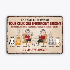 Tu As Été Averti Chat - Cadeau Personnalisé | Plaque Pour Amoureux Des Animaux