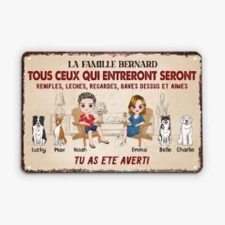 Tu As Été Averti Chien - Cadeau Personnalisé | Plaque Pour Amoureux Des Animaux