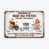 Bienvenue Au Bar De La Terrasse - Cadeau Personnalisé | Plaque Pour Famille