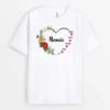 Mamie Maman Florale - Cadeau Personnalisé | T-shirt Pour Maman -Vivelamode Soldes Magasin 2030AFR1 t shirt mamie maman florale personnalise