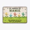 Le Jardin De Mamie Empreintes - Cadeau Personnalisé | Plaque En Métal Pour Mamie