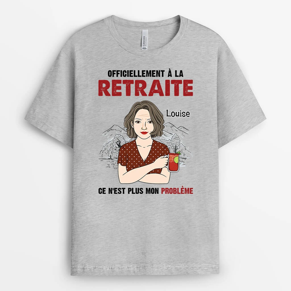 Officiellement Retraité Ce N'Est Plus Mon Problème - Cadeau Personnalisé | T-shirt Pour Retraite 2 Officiellement Retraité Ce N'Est Plus Mon Problème - Cadeau Personnalisé | T-shirt Pour Retraite – Image 2