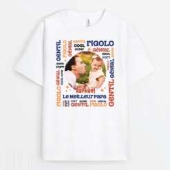 Description De Mot Adjectif Papa - Cadeau Personnalisé | T-shirt Pour Papa