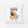 La Bande À Papa Lion - Cadeau Personnalisé | Coussin Pour Papa -Vivelamode Soldes Magasin 2137PFR1 coussin la bande a papa lion personnalise