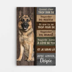 Regardez Juste À Côté De Toi Et Je Serai Là - Cadeau Personnalisé | Toile Pour Amoureux Des Animaux