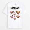 Maman D'Amour Coeur Avec Photos - Cadeau Personnalisé | T-shirt Pour Maman