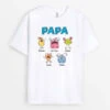 Papa/ Papy Monstres Dessin - Cadeau Personnalisé | T-shirt Pour Homme