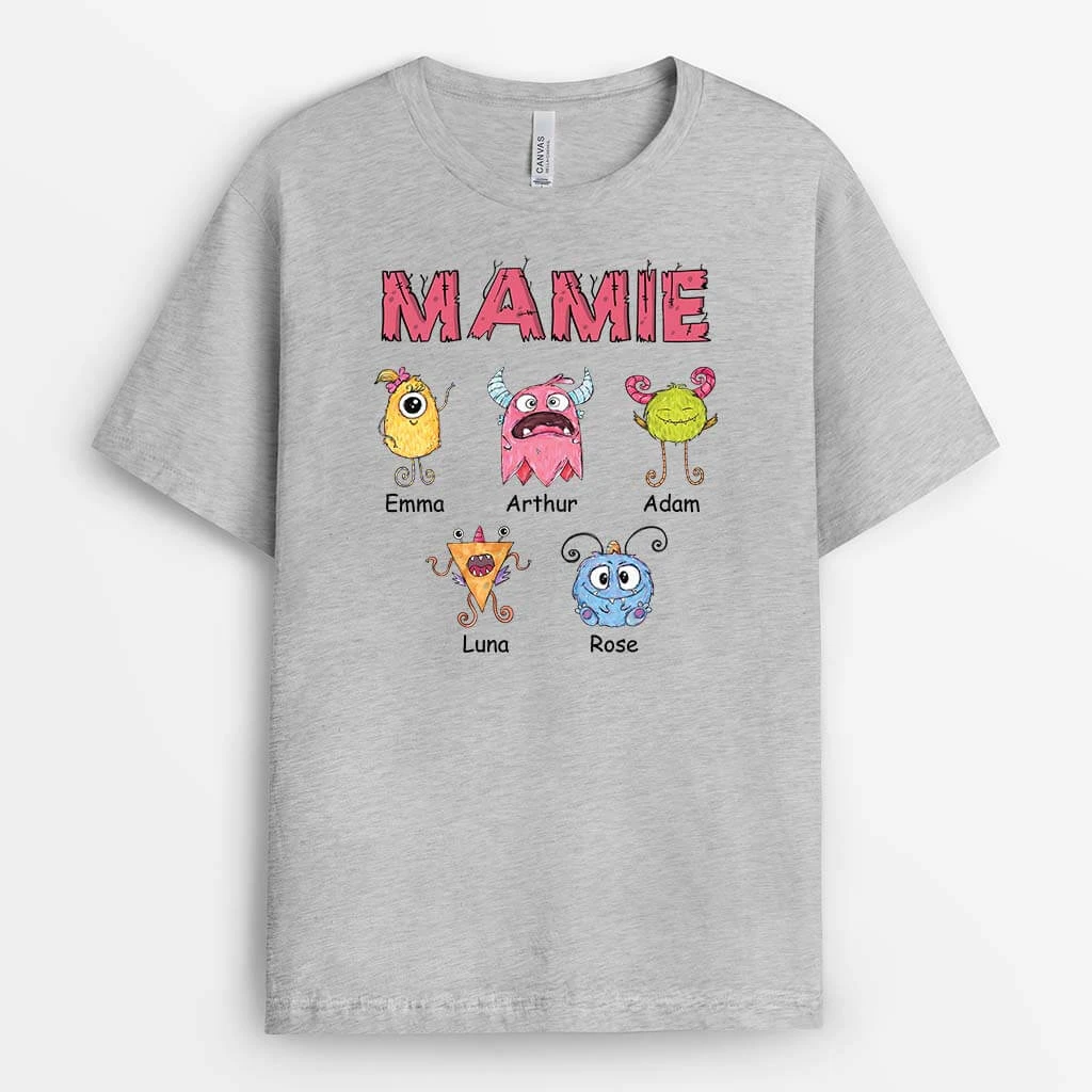 Papa/ Papy Monstres Dessin - Cadeau Personnalisé | T-shirt Pour Homme 2 Papa/ Papy Monstres Dessin - Cadeau Personnalisé | T-shirt Pour Homme – Image 2