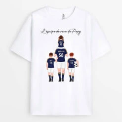 L'Équipe De Rêve De Papa - Cadeau Personnalisé | T-shirt Pour Papa