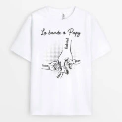La Bande À Papa Tenant Les Maints Avec Points - Cadeau Personnalisé | T-shirt Pour Papa