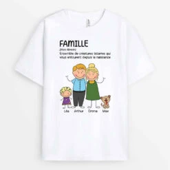 Définition De La Famille - Cadeau Personnalisé | T-shirt Pour Famille