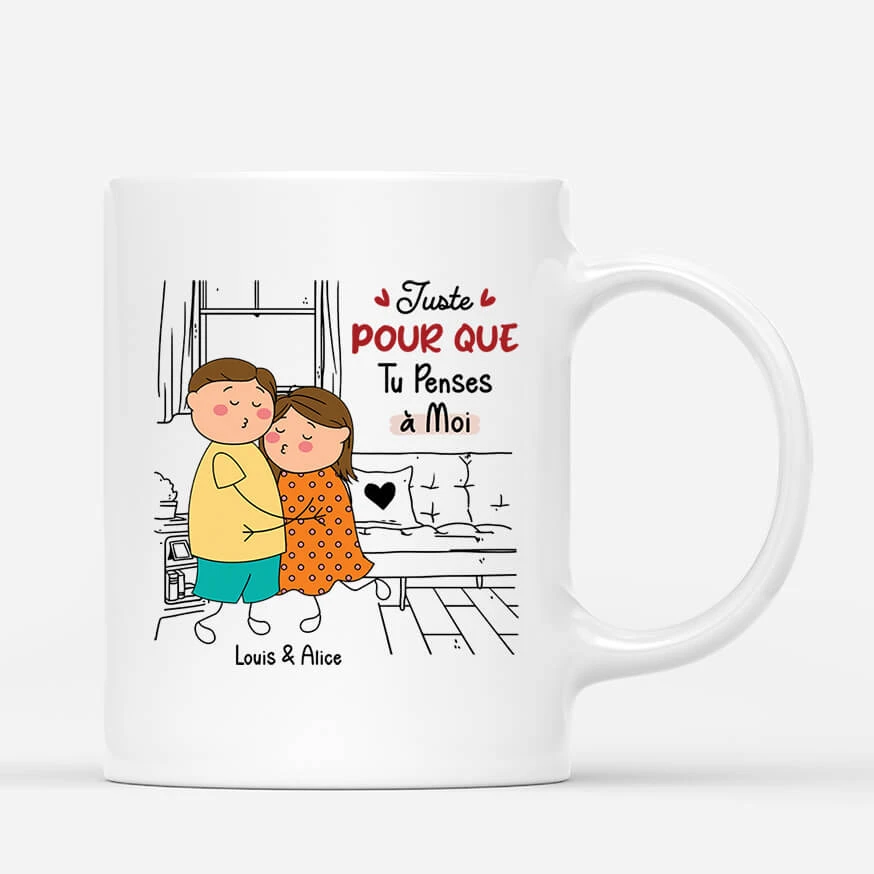 Juste Pour Que Tu Penses À Moi - Cadeau Personnalisé | Mug Pour Couple 1 Juste Pour Que Tu Penses À Moi - Cadeau Personnalisé | Mug Pour Couple