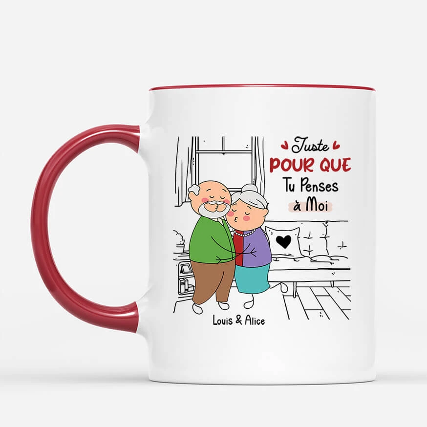 Juste Pour Que Tu Penses À Moi - Cadeau Personnalisé | Mug Pour Couple 2 Juste Pour Que Tu Penses À Moi - Cadeau Personnalisé | Mug Pour Couple – Image 2
