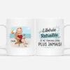 Libérée, Délivrée, Retraitée Plage - Cadeau Personnalisé | Mug Pour Retraite -Vivelamode Soldes Magasin 2561MFR1 mug liberee delivree retraitee plage personnalise