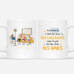 Les Chances Nous Ont Fait Collègues - Cadeau Personnalisé | Mug Pour Collègue