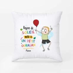 Rayon De Soleil Mêlé À Un Petit Ouragan - Cadeau Personnalisé | Coussin Pour Enfant -Vivelamode Soldes Magasin 2600PFR2 coussin rayon de soleil mele a un petit ouragan personnalise